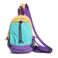 🎒Unisex Lightweight Color Block Nylon Mini Backpack – Compact & Water-Resistant Daypack for Every Adventure! Hiking bag 🌈🚶‍♂️
