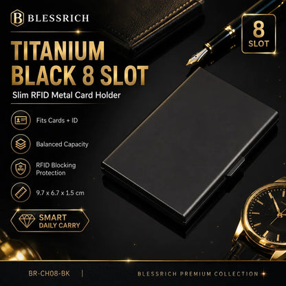 💰 Price Drop! 💕RFID-blocking card holder – stainless steel, slim design, 3 capacities. 📇✨