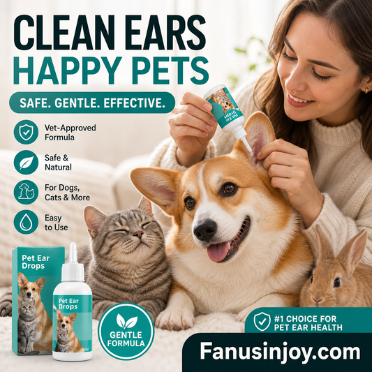 ✨Limited-Time Specia:ONLY ￡7.99!! 🐱🐶 Gentle Pet Ear Cleansing Drops—Say Goodbye to Outer Ear Canal Diseases