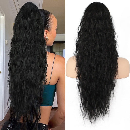 🩷LAST DAY PROMOTION - 50%OFF🩷Curly Wavy Frizzy Hair Extension with Ponytail