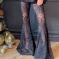 Stylish Blazer & See Through Flared Pants 2 PCS Set