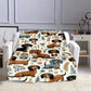 Cute Dachshund Pattern Blanket