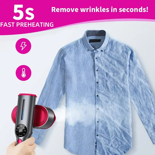 🥳2026 HOT SALE🥳💞50K+ SOLD!🧳💨 50% OFF! Portable Steam Iron – Fast preheat, works on silk to cotton. Lightweight, 150ml tank. Wrinkle‑free anywhere. 🌍✅