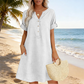 🎉✨HOT SALE🏝️👗Women's V-Neck Tunic Dress – Relaxed Fit, Pockets & Breathable