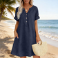 🎉✨HOT SALE🏝️👗Women's V-Neck Tunic Dress – Relaxed Fit, Pockets & Breathable