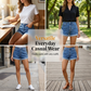 🔥Limited Hot Sales - 65% OFF😍Women's High-Rise Cuffed Denim Shorts