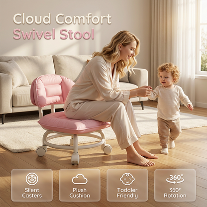 🪑50% OFF NOW! ⏰ Rolling Low Stool with Backrest – Padded seat & silent casters – Perfect for workshops, garages or studios – comfortable and mobile 🛠️✨