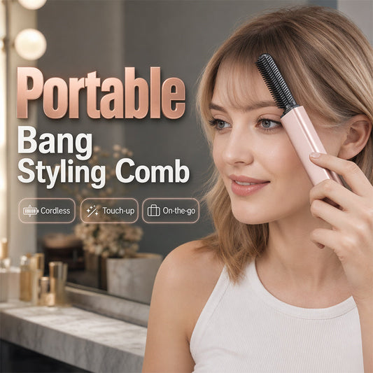 🎉🔥LAST DAY SPECIAL PRICE ￡8.99💕50K+ SOLD!📊🔦 Portable Bang Styling Comb💞