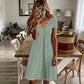 💖LAST DAY SALE ONLY ￡12.99!! 👗Top Pick - V-Neck Eyelet Dress with Scallop Trim – Lightweight & Romantic for Garden Parties or Brunch 🌿