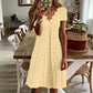 💖LAST DAY SALE ONLY ￡12.99!! 👗Top Pick - V-Neck Eyelet Dress with Scallop Trim – Lightweight & Romantic for Garden Parties or Brunch 🌿