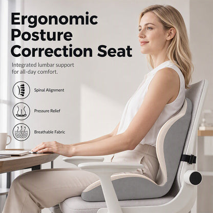 🪑 65% OFF NOW! ✨ Ergonomic memory foam seat cushion with back support – comfortable & supportive for home, office, and car 💺🛡️-Q