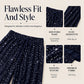 🛍️🍂LAST DAY SALE 70% OFF👍✨Women's Glitter Fashion Adjustable Drawstring Slimming Elastic Waist Straight-Leg Pants-Q