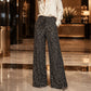 🛍️🍂LAST DAY SALE 70% OFF👍✨Women's Glitter Fashion Adjustable Drawstring Slimming Elastic Waist Straight-Leg Pants-Q