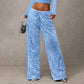 🛍️🍂LAST DAY SALE 70% OFF👍✨Women's Glitter Fashion Adjustable Drawstring Slimming Elastic Waist Straight-Leg Pants-Q
