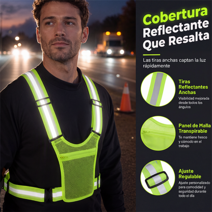 📢📢LAST DAY SALE ONLY￡7.99!!✨50% OFF !! ⏰ 🦺50% OFF NOW! High Visibility Reflective Vest‑Adjustable Breathable Safety Running Gear with Pocket, Lightweight Reflective Safety Vest for Night Running, Cycling, Walking & Road Work