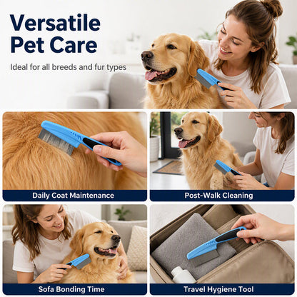 Fine-Toothed Pet Grooming Comb