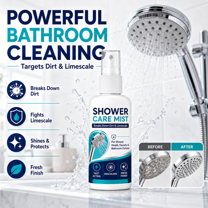 🚿🔥2026 Hot Sale 50% OFF✨Fast-Acting Shower Limescale Remover Spray – Dissolves stubborn mineral deposits & hard water stains. Restores water flow & shine – just spray & wipe! 🧼💪