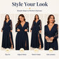 🥳2026 HOT SALE💞💥50% OFF! 🌸 Women’s Elegant V Neck Lace Patchwork Maxi Dress – Elegant Feminine Style With Romantic Lace Details