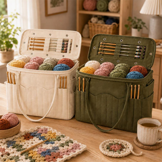 💞2026 HOT SALE🥳💞50K+ SOLD! ✨ 50% OFF!💥🔥Canvas Yarn Storage Bag with Needle Pockets
