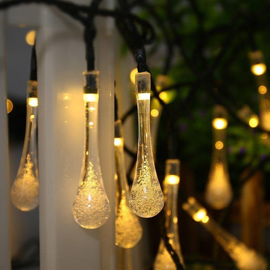 🥳2026 HOT SALE💞50K+ SOLD!💥LIMITED TIME 50% OFF! ⭐Light Up Anywhere Instantly! Solar No-Cord Waterdrop String Lights