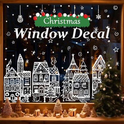 🎅Ready for Christmas!⏳LAST DAY SALE ONLY￡6.99!🎁🎄Christmas Village Window Sticker Set