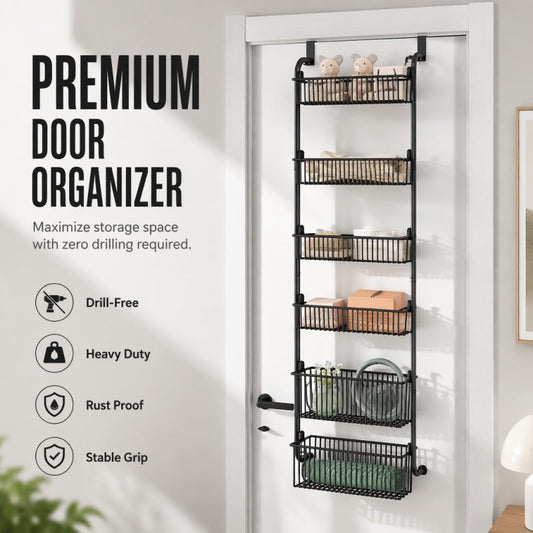 🥳2026 HOT SALE🥳💞50K+ SOLD! 👅✨50% OFF!💥🔥Over the Door Hanging Storage Basket Organizer