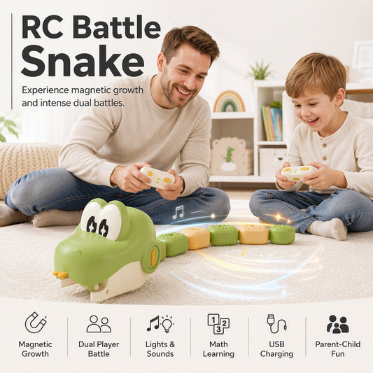 💞2026 HOT SALE🥳💞50K+ SOLD! ✨ 50% OFF!💥🔥Remote Control Snake Toy with Magnetic Splicing Segments