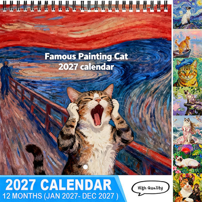 🔥LAST DAY SALE ONLY ￡6.99!!🔥2027 Funny Cat Meme Calendar
