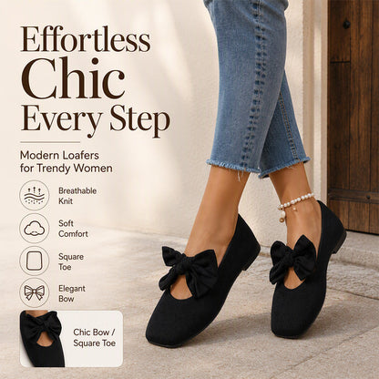 💎Women's Square-Toe Knit Bow Flat Shoes✨bowknot🎀𝘉𝘶𝘺 𝘢𝘯𝘺 2 𝘢𝘯𝘥 𝘨𝘦𝘵 𝘢𝘯 𝘦𝘹𝘵𝘳𝘢 5% 𝘥𝘪𝘴𝘤𝘰𝘶𝘯𝘵