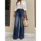 🎁2026 New Arrivals💥👖 Polished Denim Comfort | Women's High-Rise Stretch Straight-Leg Jeans with Washed Finish-Q