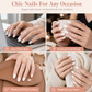 🥳2026 HOT SALE🥳💞50K+ SOLD! 🌸 50% OFF NOW! 🌸Solid Color Semi-Cured Gel Nail Strips Kit