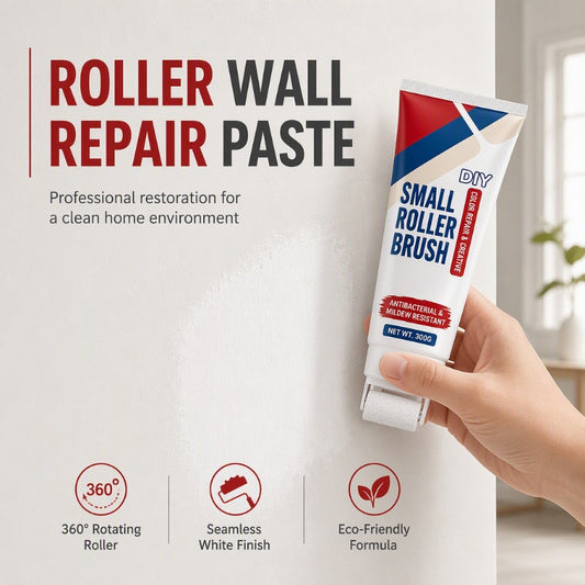 🥰2026 HOT SALE💥💞50K+ SOLD! 💕✨ 50% OFF!🌟Waterproof Wall Repair Paste with Integrated Small Roller Brush