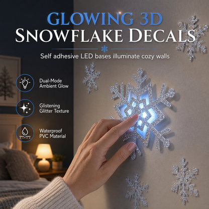🎁🎄Christmas Sale 50% OFF!💞50K+ SOLD!✨Glowing Snowflake Night Light Wall Stickers💡