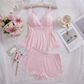 🥳2026 HOT SALE🥳💞50K+ SOLD! 💕✨ 50% OFF! Lace Trimmed V-Neck Camisole & Shorts Sleepwear Set-Q