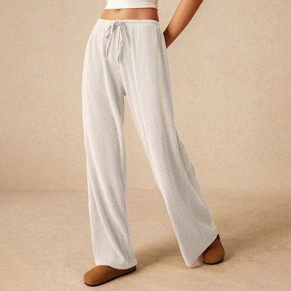 🎁2026 New Arrivals💥Last Day Sale 50% Off💃 Women’s Casual Soft Wide-Leg Pants With Drawstring-Q
