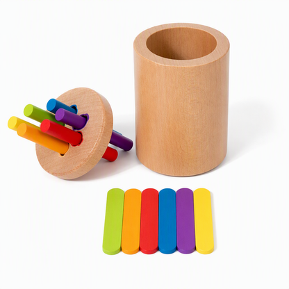 🥳2026 HOT SALE🥳💞50K+ SOLD! 💕✨ 50% OFF!🍼 Montessori Color Sorting Toy Set with Cups and Sorting Sticks for Toddlers