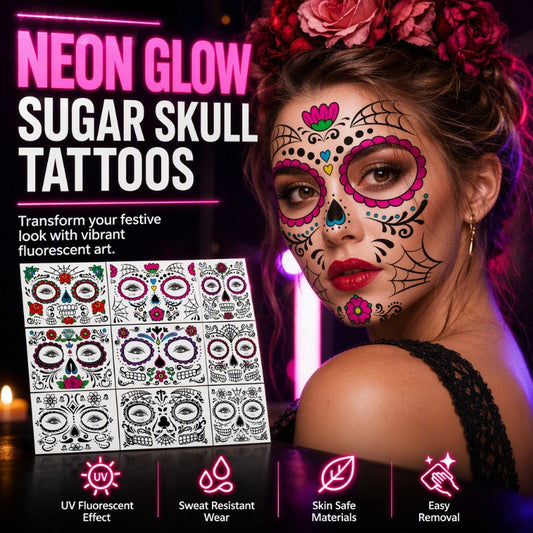 📢📢50% OFF !! ⏰Halloween Scary Big Mouth Temporary Tattoos Waterproof Face Stickers Horror Decals for Cosplay Makeup Party