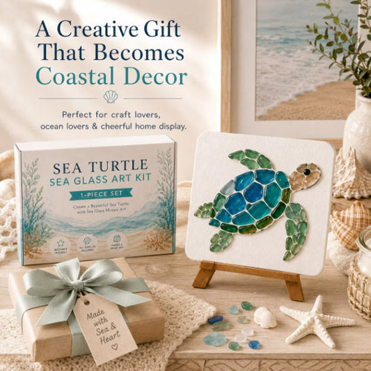 🥳2026 HOT SALE🥳💞50K+ SOLD! 💕limited time offer only￡9.99✨ 50% OFF!🎀DIY Sea Glass Ocean Mosaic Art Kit