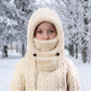 🖤Black Friday Hot Sale 50% OFF♟️Kids Fleece Balaclava Hat, Windproof Thermal One Piece Hood Scarf, Adjustable Drawstring Full Face Neck Warmer for Boys Girls, Winter Outdoor Ski Cycling Hat