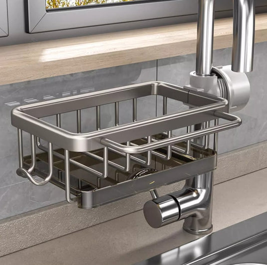 🥰2026 HOT SALE💥💞50K+ SOLD! 💕✨ 50% OFF!🌟Organize Sinks Instantly! Rustproof Faucet Sponge Holder Rack