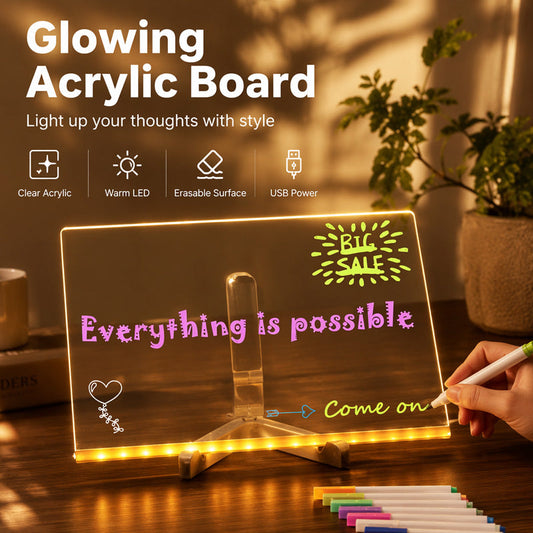🎉 2026 Sale — Over 25,000 Sold!🥰Rewritable LED Note Board with 7 Color Pens
