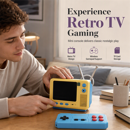 📢NEW ARRIALS SALE!!🔥50% OFF📺Nostalgic GV300S Mini TV Game Console, Retro Bookshelf Design, TF Card Version & Wireless Game Player✨