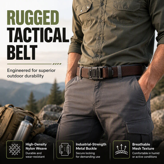 🎁2026 New Arrivals💥Last Day Sale 50% Off💥Rugged Outdoor Woven Tactical Belt with Metal Buckle