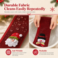 🎅Christmas Burlap Refrigerator Door Handle Covers Holiday Kitchen Appliance Protectors for Microwave and Fridge