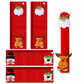 🎅Christmas Burlap Refrigerator Door Handle Covers Holiday Kitchen Appliance Protectors for Microwave and Fridge