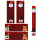 🎅Christmas Burlap Refrigerator Door Handle Covers Holiday Kitchen Appliance Protectors for Microwave and Fridge