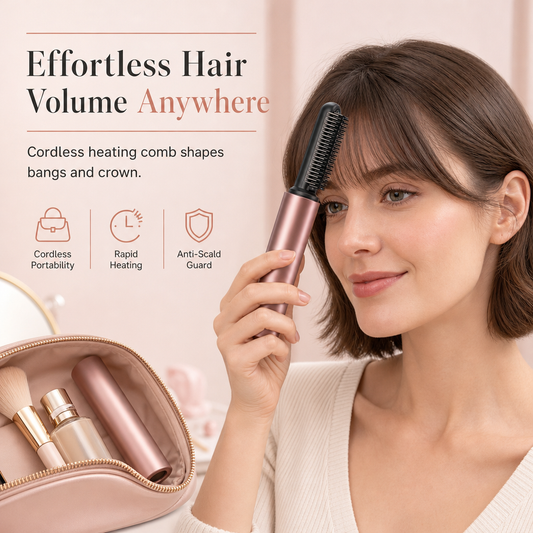 💞50K+ SOLD! ✨50% OFF!💥Add Crown Volume Instantly! Cordless Heated Bangs Styling Comb