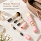 🎄 LAST DAY! Christmas Sale🔥Portable Retractable Makeup Brush Set Multifunctional Travel Cosmetic Tool with Powder Blush and Silicone Lip Brush