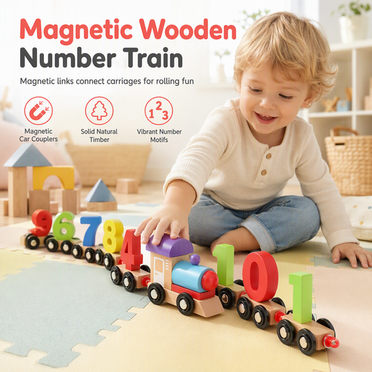 🖤Black Friday Hot Sale 50% OFF♟️Magnetic Number Train Toy Set for Kids